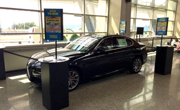 car in lobby display